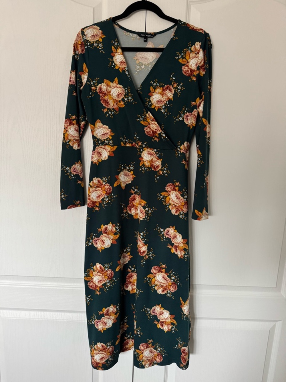 Dark Green Midi with Florals